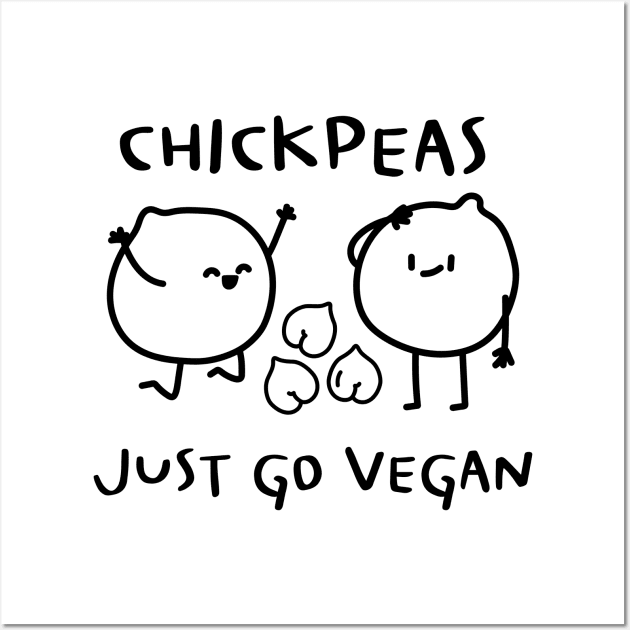 Chickpeas Funny Bitch Please Going Vegan Pun Wall Art by veganspace